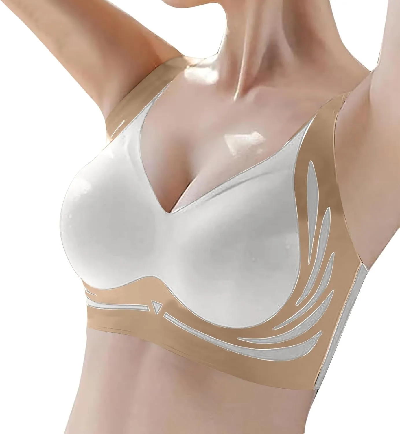 Caralush Bra,Lushfitting Powerful Push-up Seamless Bra,Super Gather Bra Wireless Anti Sagging Eversocute Bra for Women