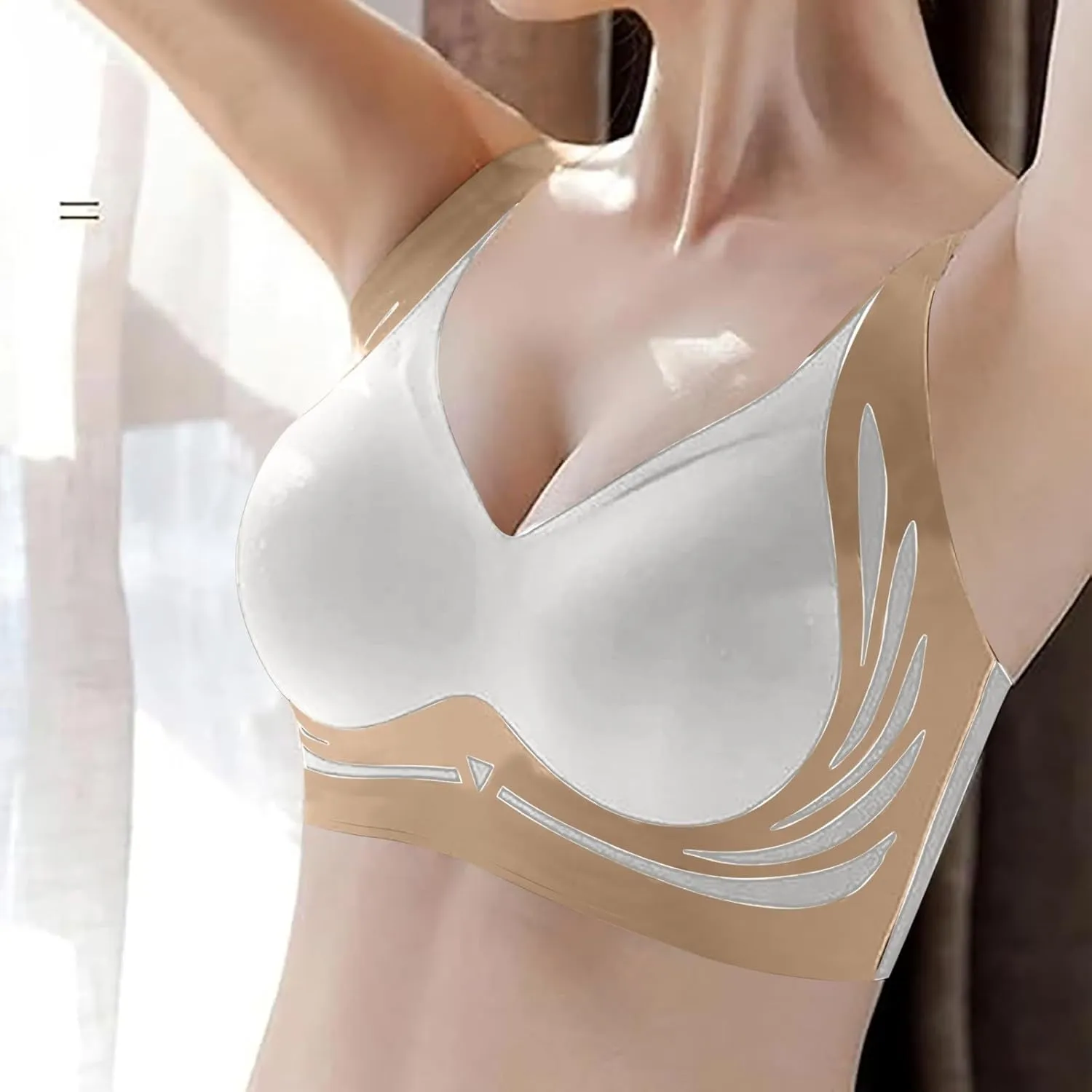 Caralush Bra,Lushfitting Powerful Push-up Seamless Bra,Super Gather Bra Wireless Anti Sagging Eversocute Bra for Women