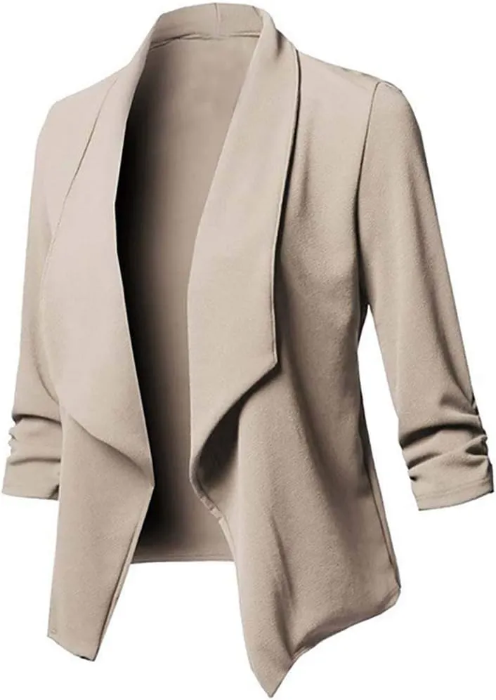Casual Open Solid Womens Long Front Sleeve Coat Cardigan Jacket Women's Coat Full Length down Coats for Women