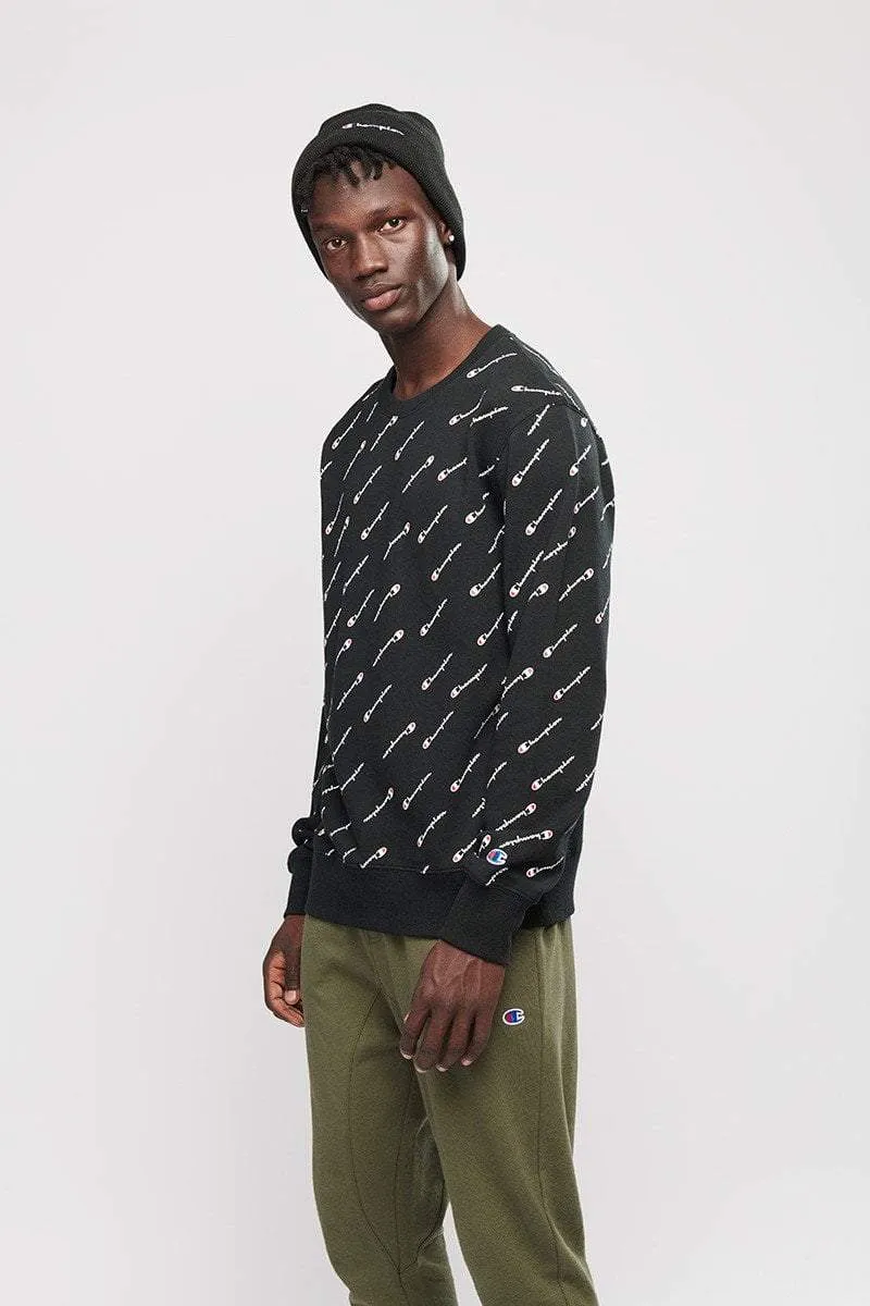 CHAMPION BEANIE C LIFE MICRO SCRIPT - BLACK