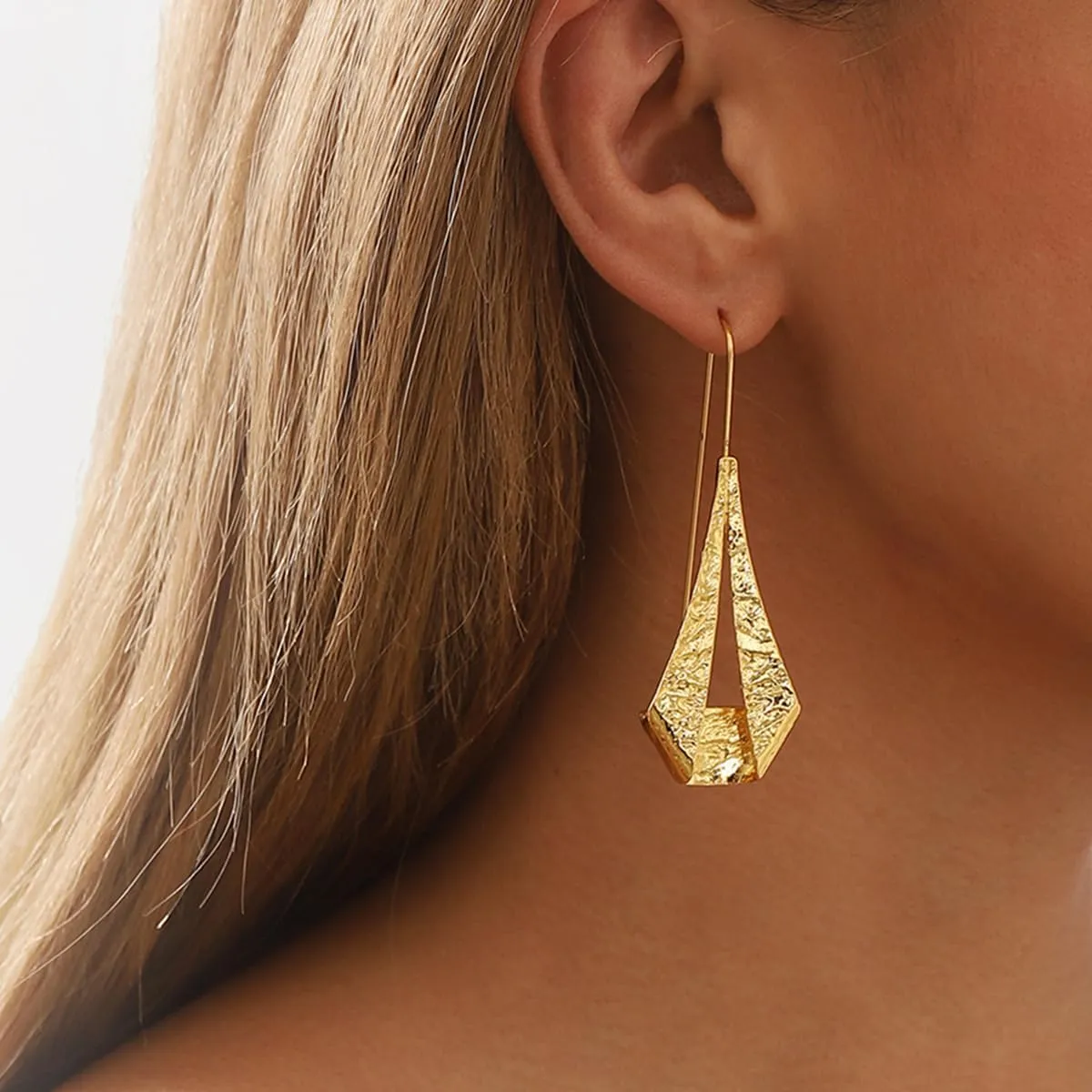 Chunky Gold Dangle Earrings - Large Statement Earrings in Teardrop, Ball, Circle & Heart Shapes - Trendy Fashion Jewelry