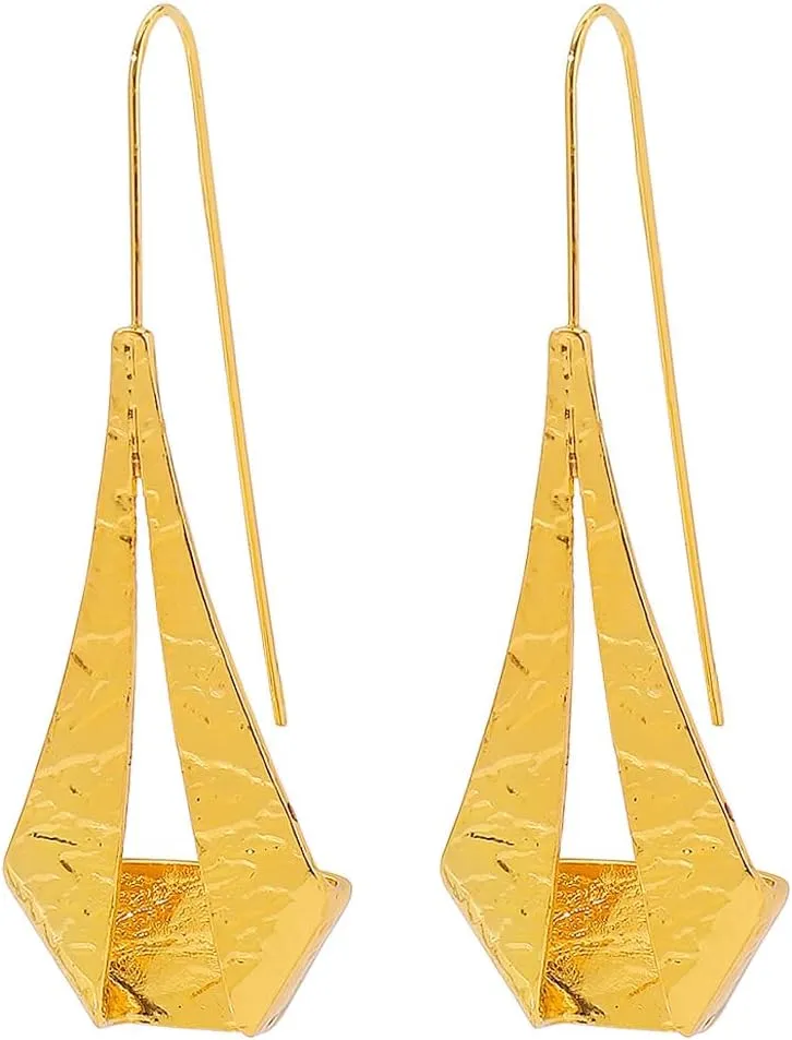 Chunky Gold Dangle Earrings - Large Statement Earrings in Teardrop, Ball, Circle & Heart Shapes - Trendy Fashion Jewelry