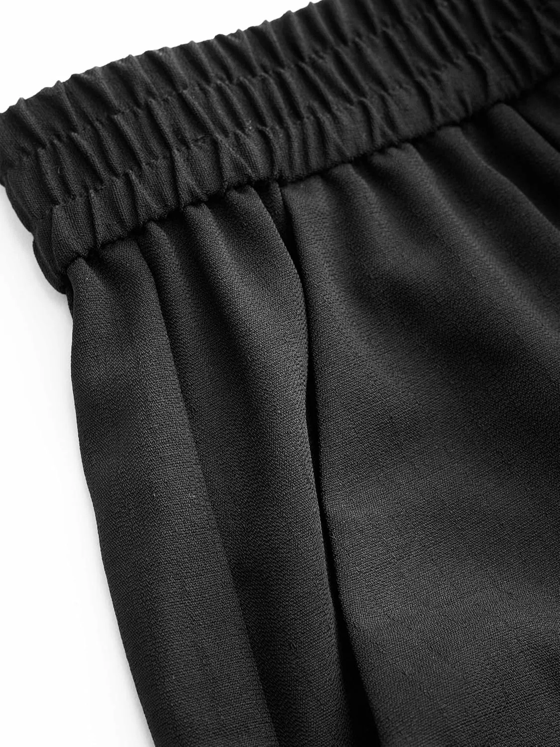 CIDER Solid High Waist Pleated Wide Leg Trousers Curve & Plus