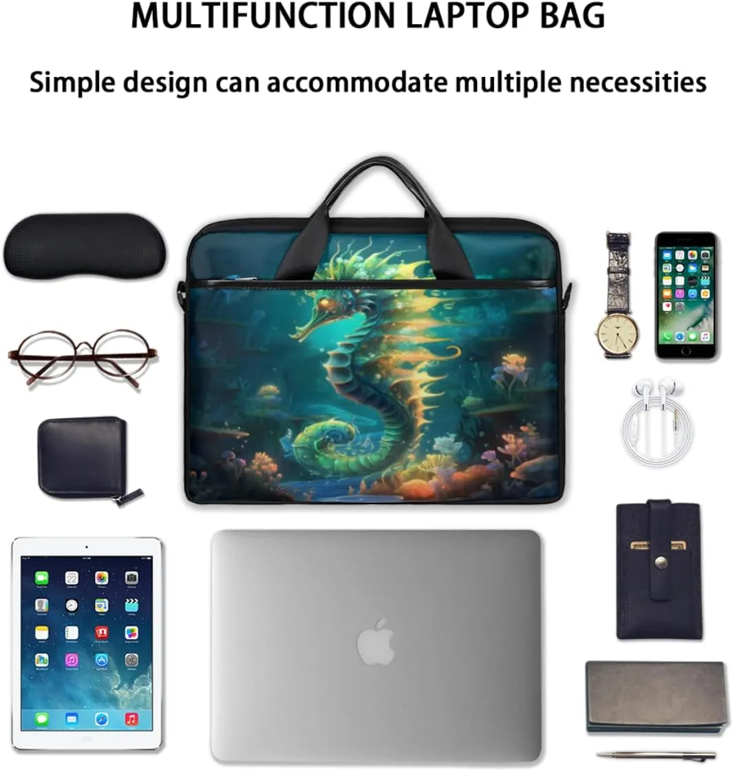 Classic Shape Decor Laptop Shoulder Bag for Tablet Computer Notebook Sleeve Messenger Carrying Case Briefcase Tote
