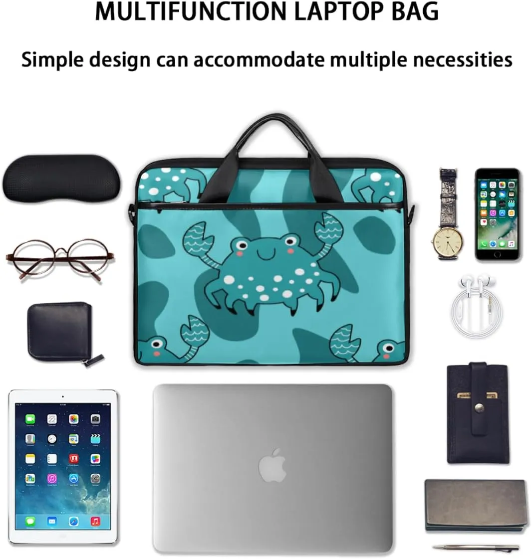 Classic Shape Decor Laptop Shoulder Bag for Tablet Computer Notebook Sleeve Messenger Carrying Case Briefcase Tote