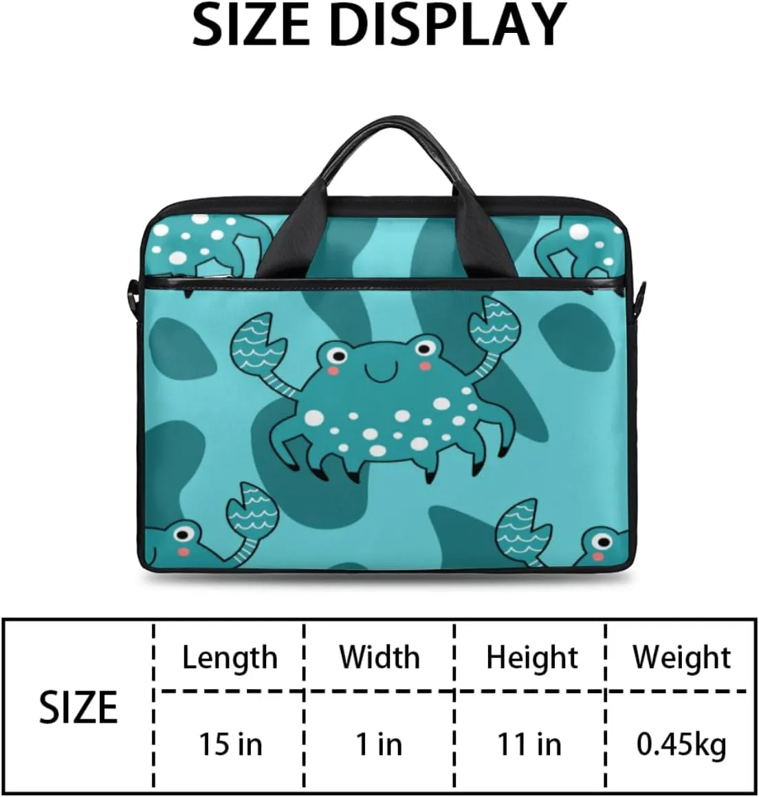 Classic Shape Decor Laptop Shoulder Bag for Tablet Computer Notebook Sleeve Messenger Carrying Case Briefcase Tote