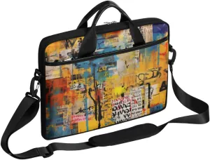 Classic Shape Decor Laptop Shoulder Bag for Tablet Computer Notebook Sleeve Messenger Carrying Case Briefcase Tote