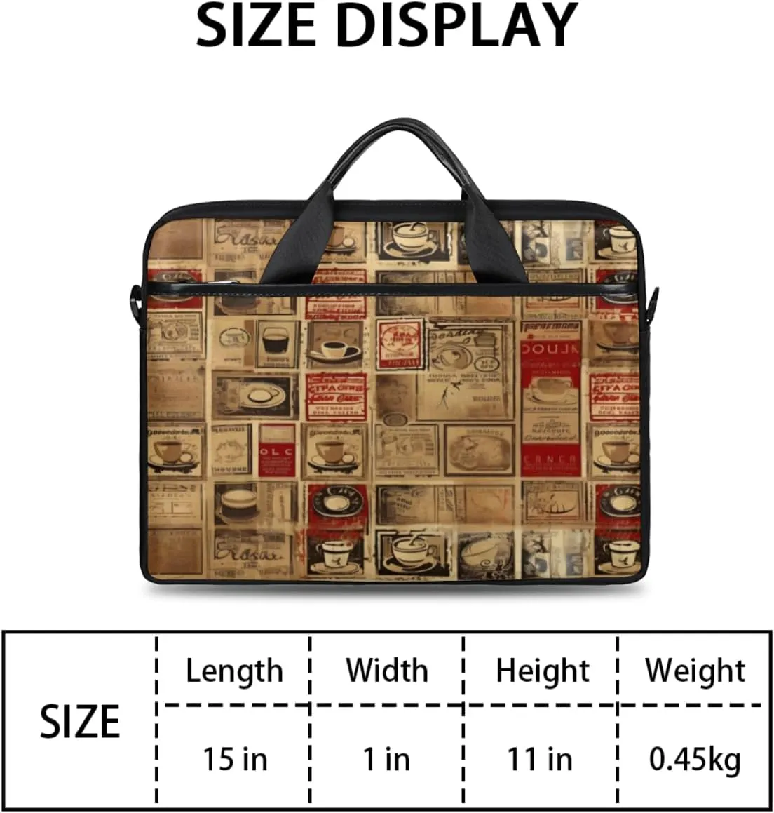 Classic Shape Decor Laptop Shoulder Bag for Tablet Computer Notebook Sleeve Messenger Carrying Case Briefcase Tote