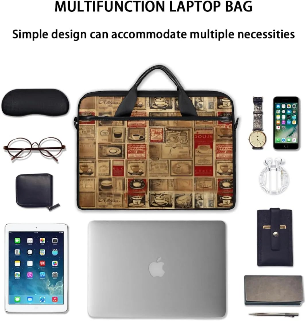 Classic Shape Decor Laptop Shoulder Bag for Tablet Computer Notebook Sleeve Messenger Carrying Case Briefcase Tote
