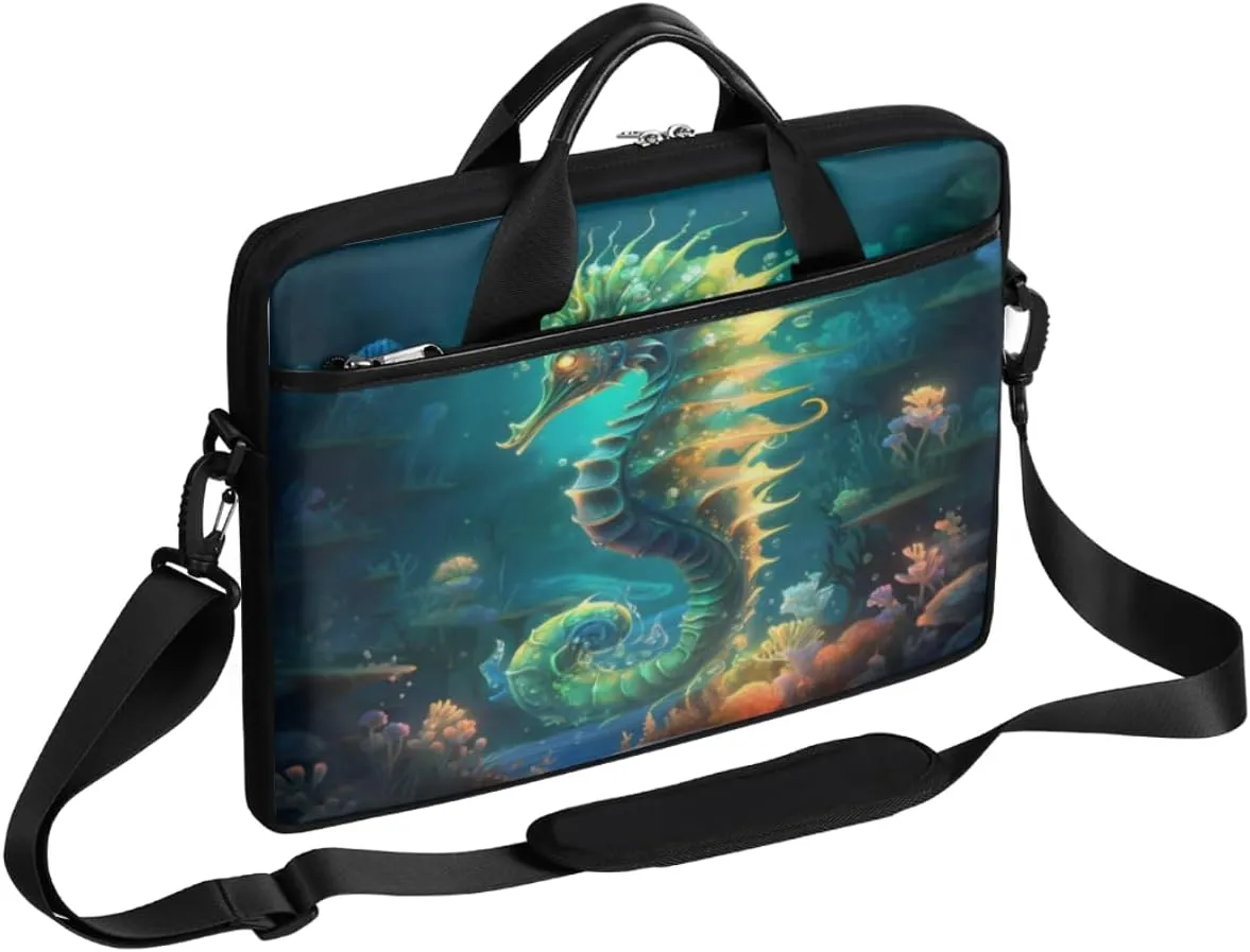 Classic Shape Decor Laptop Shoulder Bag for Tablet Computer Notebook Sleeve Messenger Carrying Case Briefcase Tote