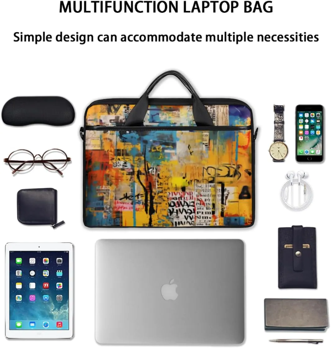 Classic Shape Decor Laptop Shoulder Bag for Tablet Computer Notebook Sleeve Messenger Carrying Case Briefcase Tote