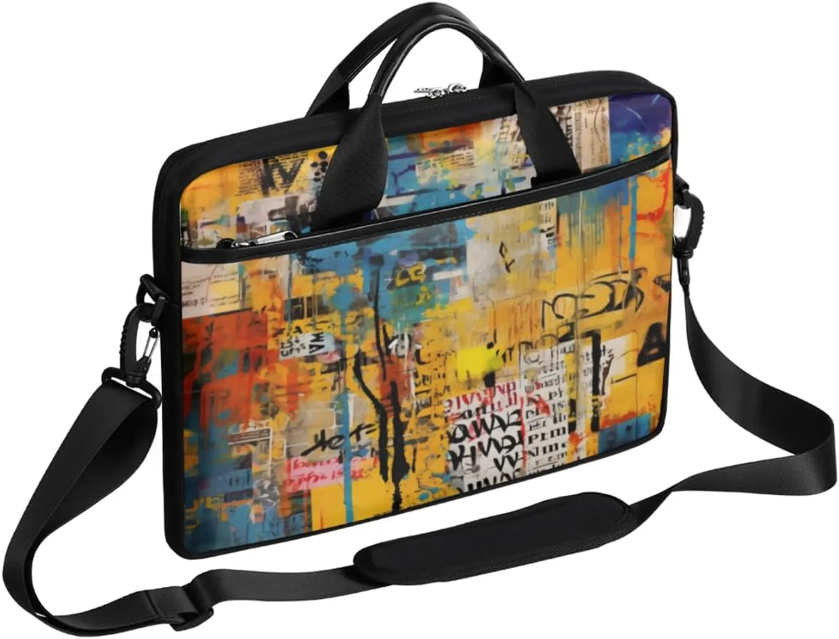 Classic Shape Decor Laptop Shoulder Bag for Tablet Computer Notebook Sleeve Messenger Carrying Case Briefcase Tote