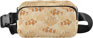 Clown Fish Yellow Fanny Pack for Women Men Crossbody Belt Bag Fashion Waist Packs Purse with Adjustable Strap Travel Chest Bag for Outdoors Workout Travel