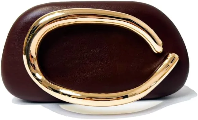 Clutch Purse for Women Gold Metal Closure Hand-held Causal Shoulder Clutch Bag for Wedding Party Prom