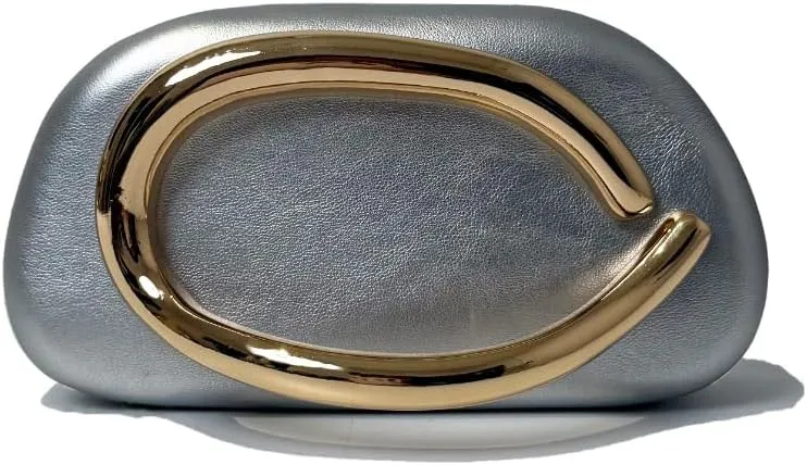 Clutch Purse for Women Gold Metal Closure Hand-held Causal Shoulder Clutch Bag for Wedding Party Prom