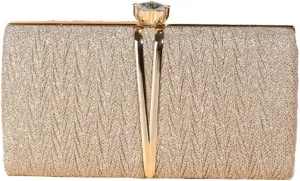 Clutch Purses Women 2025 Sparkly Pleated Evening Handbags Crossbody Shoulder Bag with Chain Prom Cocktail Wedding