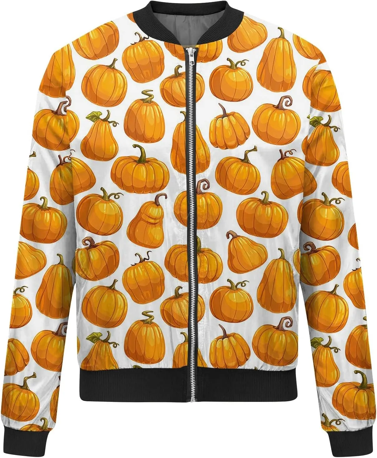 Coat Womens Zip Up Bomber Jackets Stand Collar 2024 Fall Winter Outerwear Casual Loose Long Sleeve Zipper Down Coats