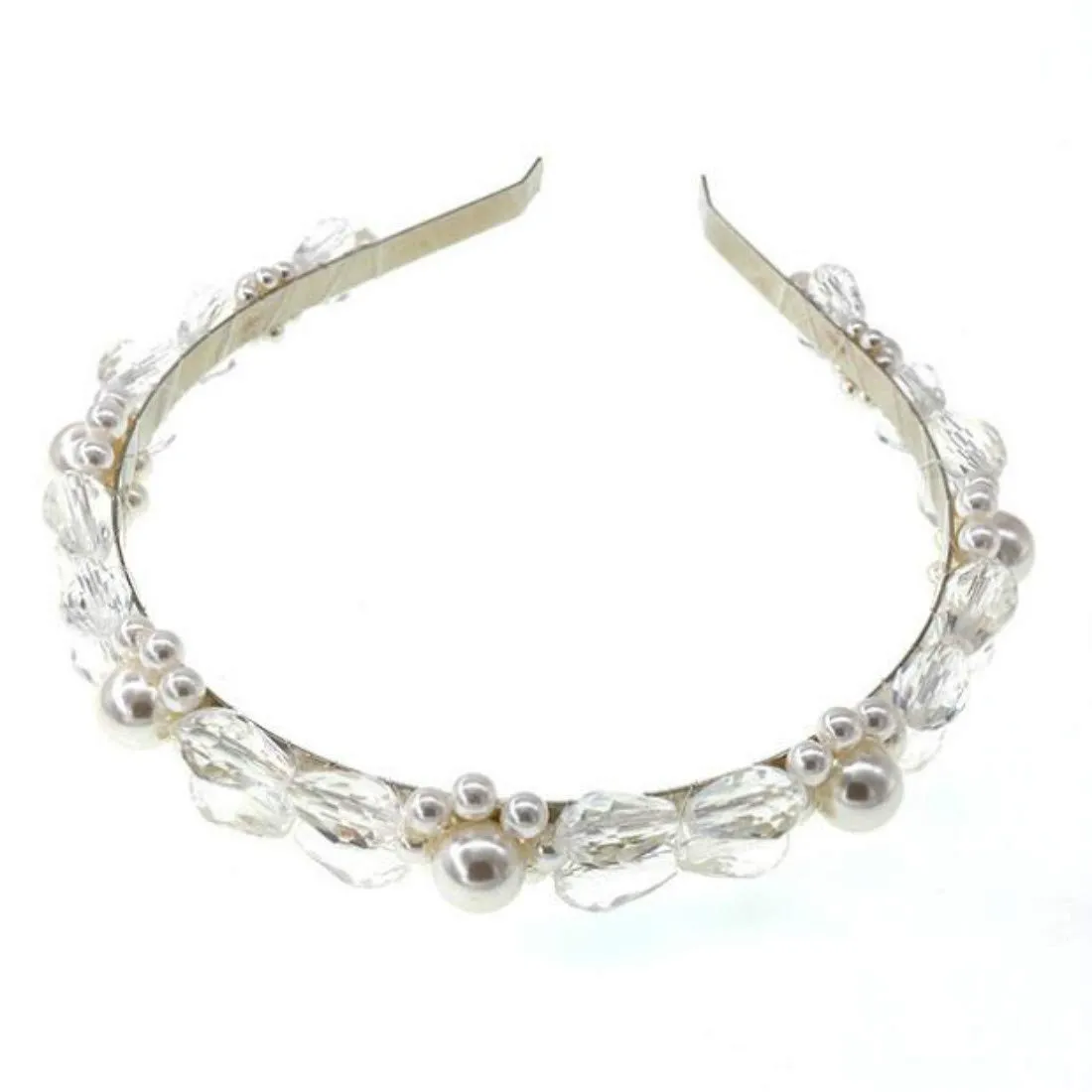 Colygamala Women's Handmade Hair Accessories Crystal Pearls Headbands