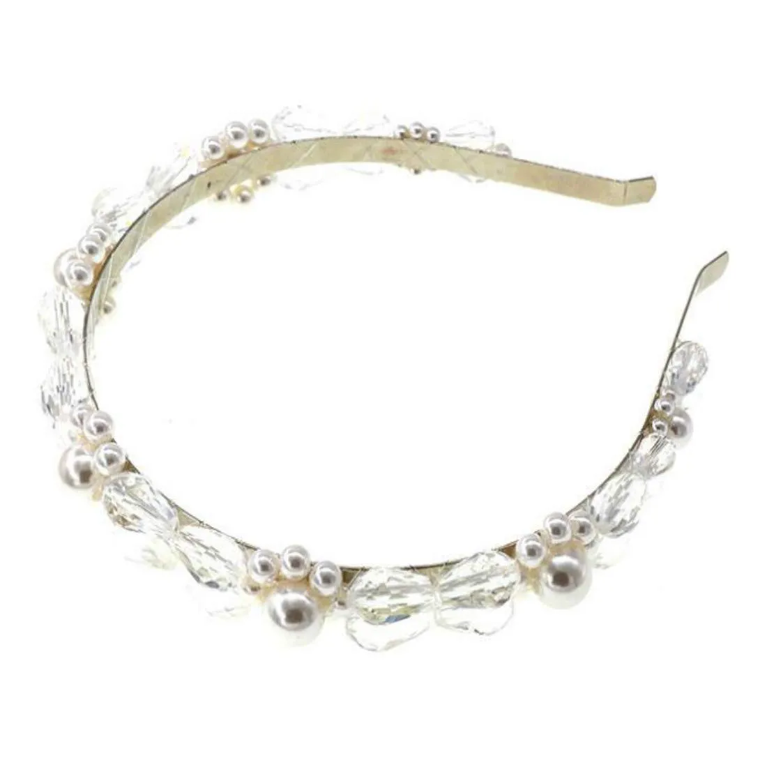Colygamala Women's Handmade Hair Accessories Crystal Pearls Headbands