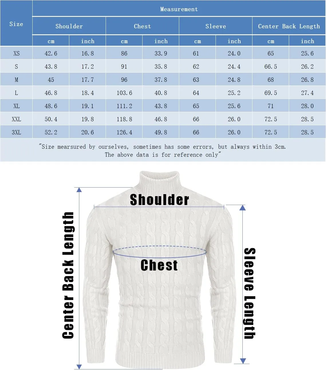 COOFANDY Men's Slim Fit Turtleneck Sweater Casual Twisted Knitted Pullover Sweaters