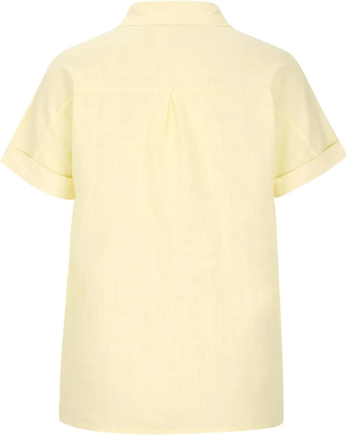 Cotton Linen Button Down Shirts for Women V Neck Collared Blouse Short Sleeve Business Work Tops Summer Gauze Shirt