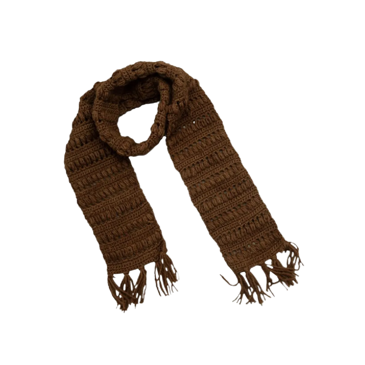Crochet scarf - Caramel