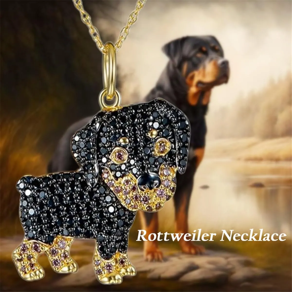 Cute Yorkie French Bulldog Earrings Necklace Giraffe Pendant Dog Pet Necklace Earrings Gifts