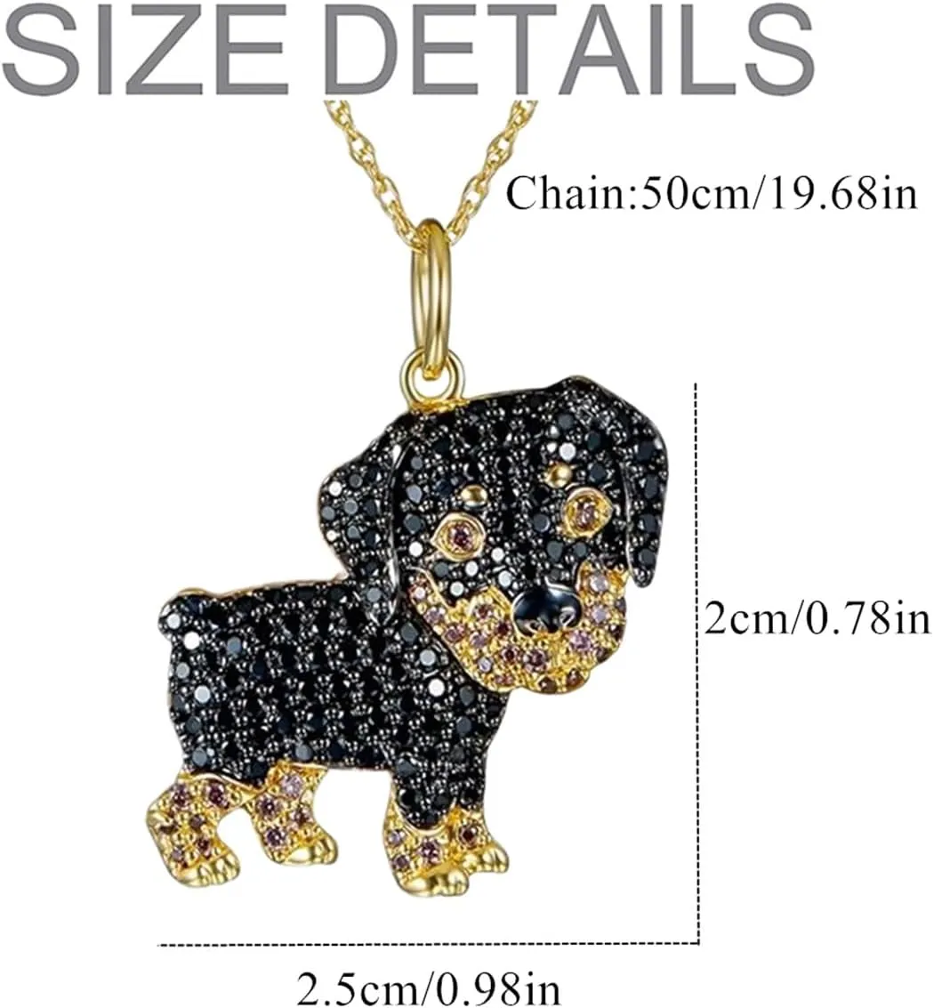 Cute Yorkie French Bulldog Earrings Necklace Giraffe Pendant Dog Pet Necklace Earrings Gifts