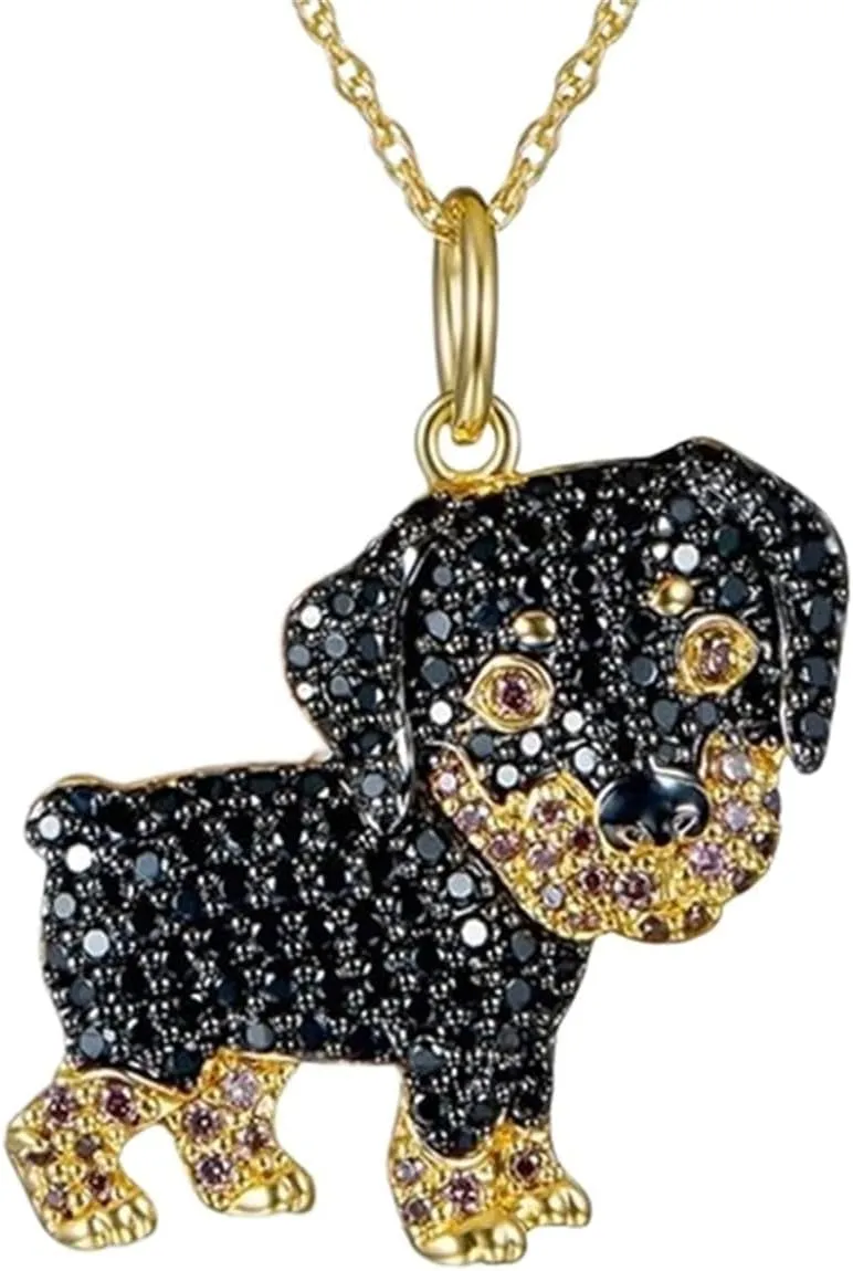 Cute Yorkie French Bulldog Earrings Necklace Giraffe Pendant Dog Pet Necklace Earrings Gifts