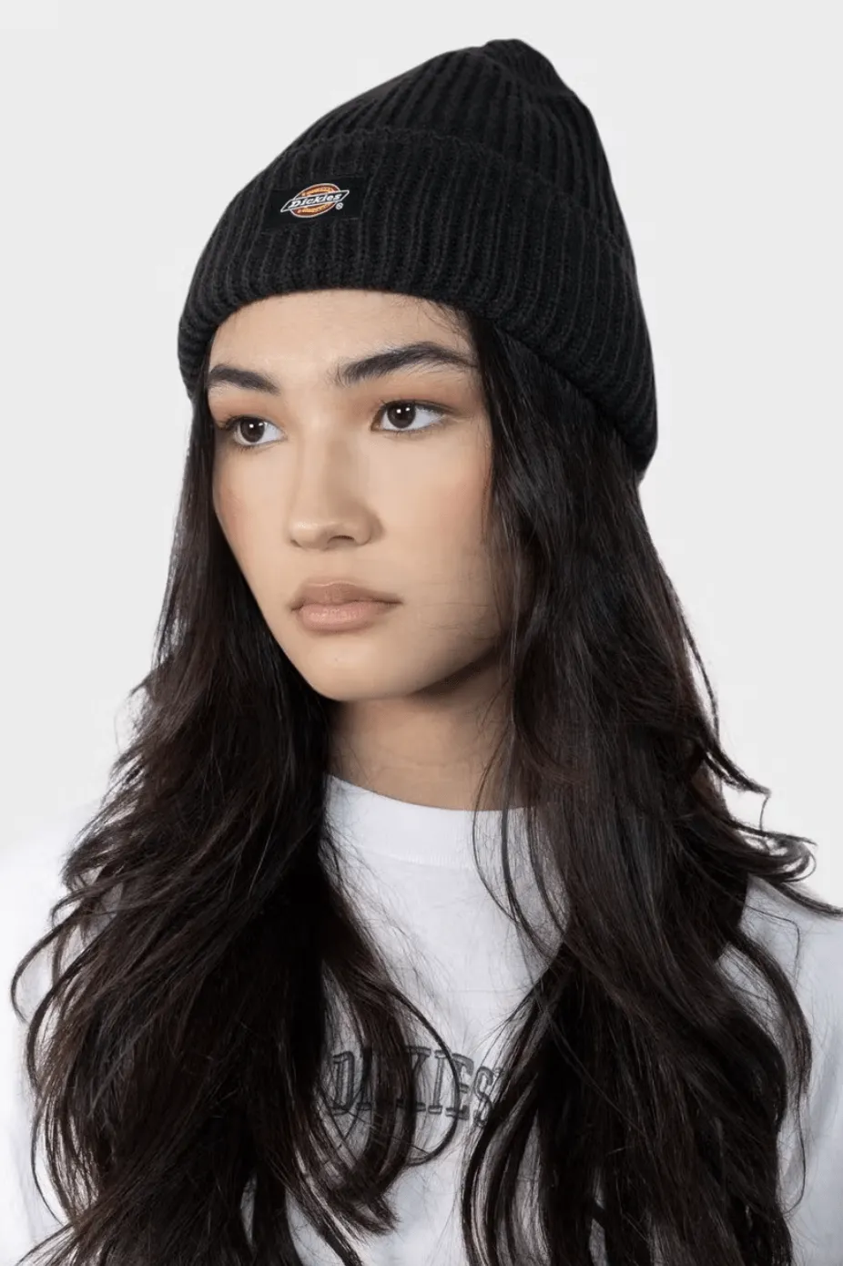 DICKIES CLASSIC LABEL CUFF BEANIE - BLACK