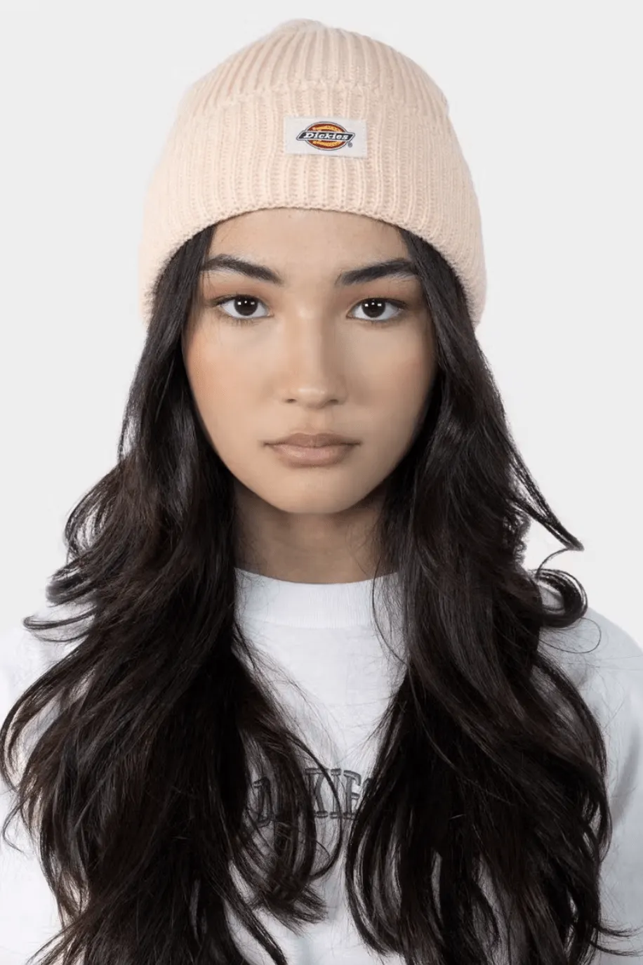 DICKIES CLASSIC LABEL CUFF BEANIE - PEACH