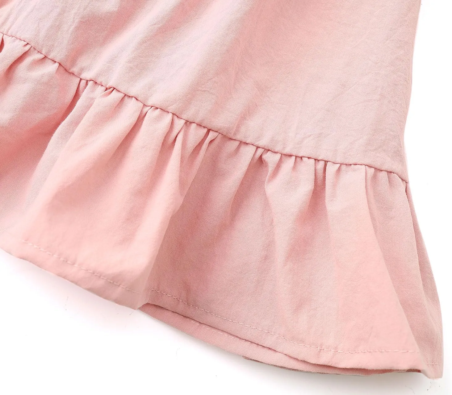 Dutebare Toddler Girls Swing Dress Linen Backless Tie Back Ruffle Hem Kid Casual Beach Dresses