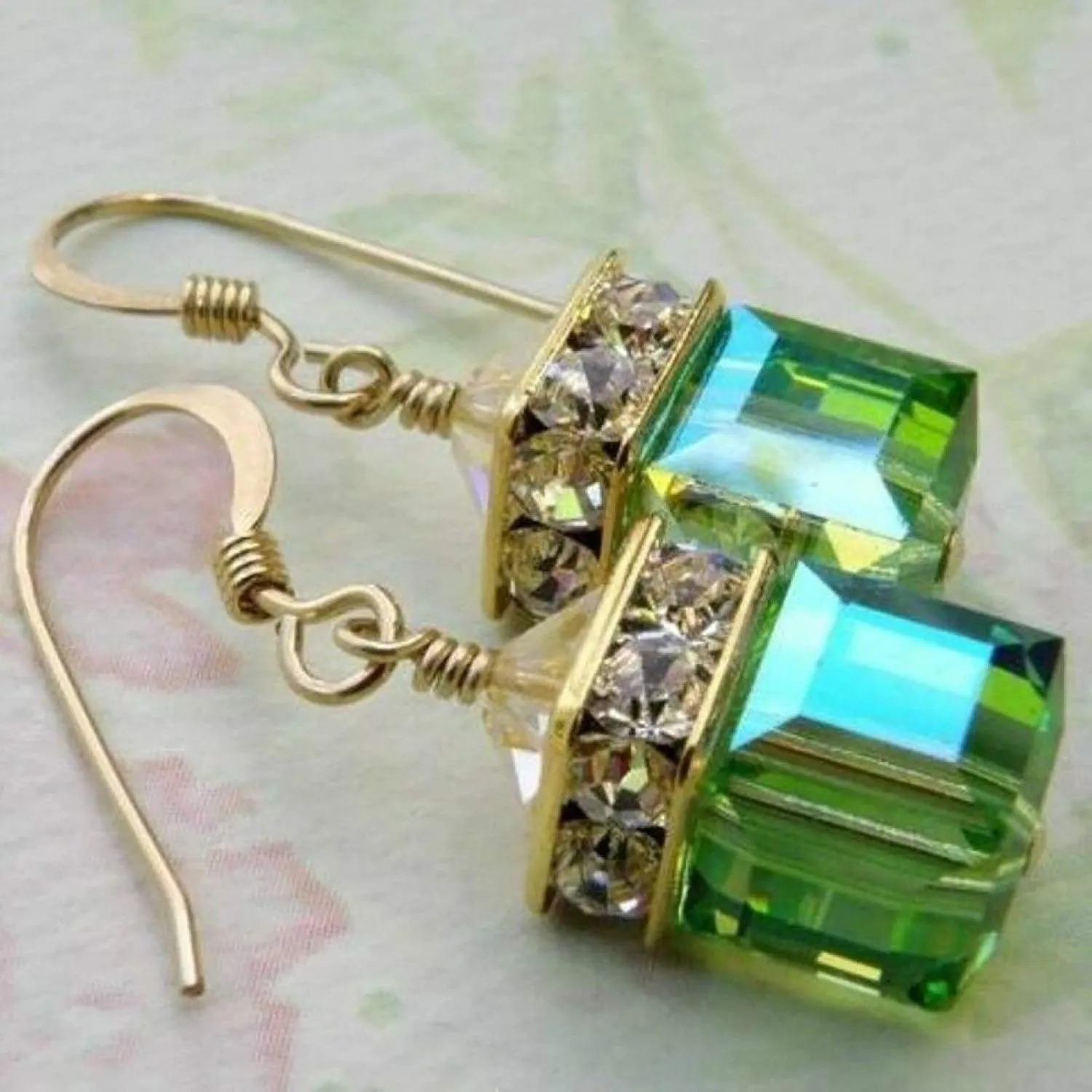 Earring Hoop Stud Drop & Dangle, Fashion Women's Cubic Faux Gemstone Pendant Ear Hooks Party Earrings Jewelry for Women Teen Girls Birthday Christmas Friends Gift