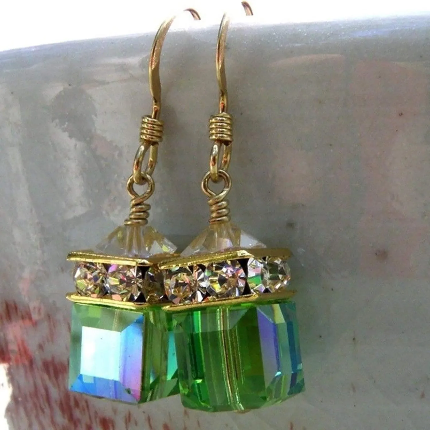 Earring Hoop Stud Drop & Dangle, Fashion Women's Cubic Faux Gemstone Pendant Ear Hooks Party Earrings Jewelry for Women Teen Girls Birthday Christmas Friends Gift