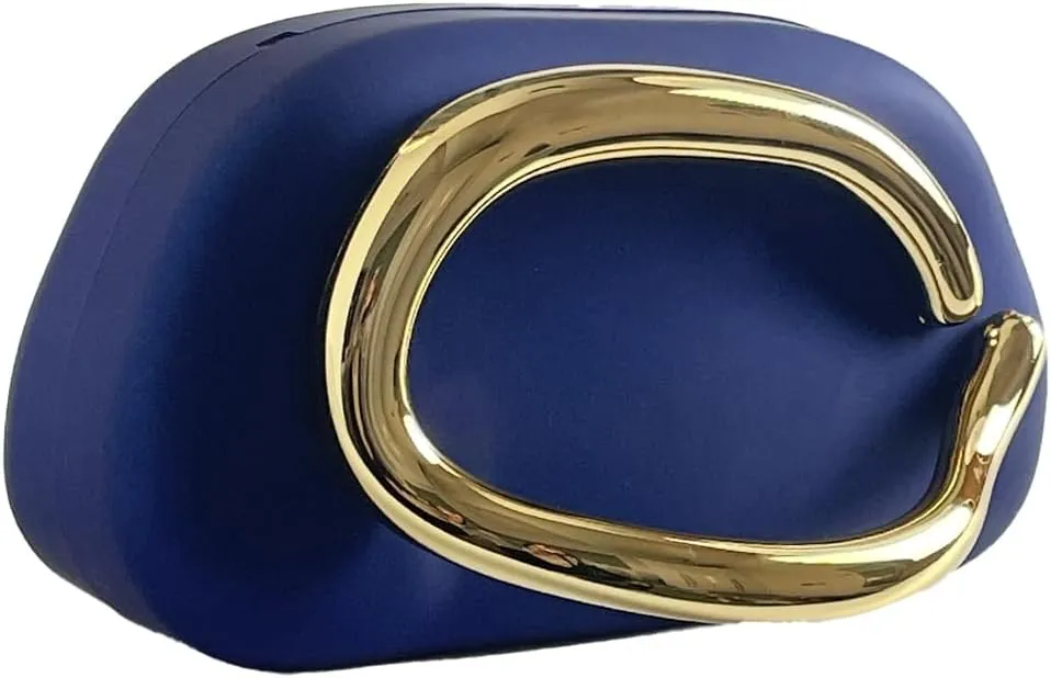 Elegant Evening Clutch Purse For Women, Metal Frame Design, Burgundy with Gold Accent, Vintage Style