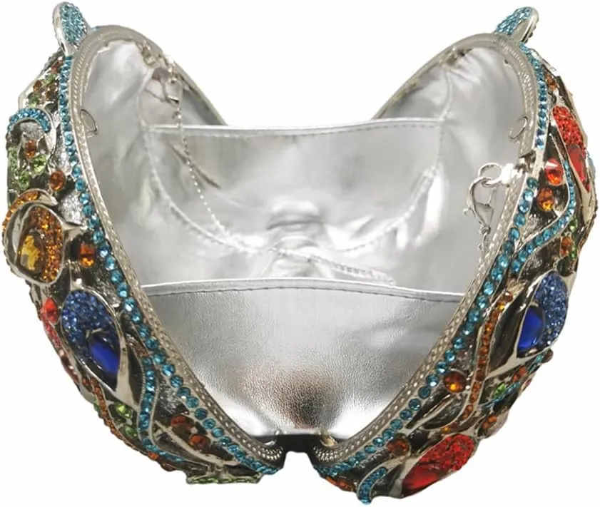 Elegant Women Hollow Out Metal Rhinestone Evening Bag Luxury Gem Crystal Handbag Diamonds Wedding Clutch Prom Purse