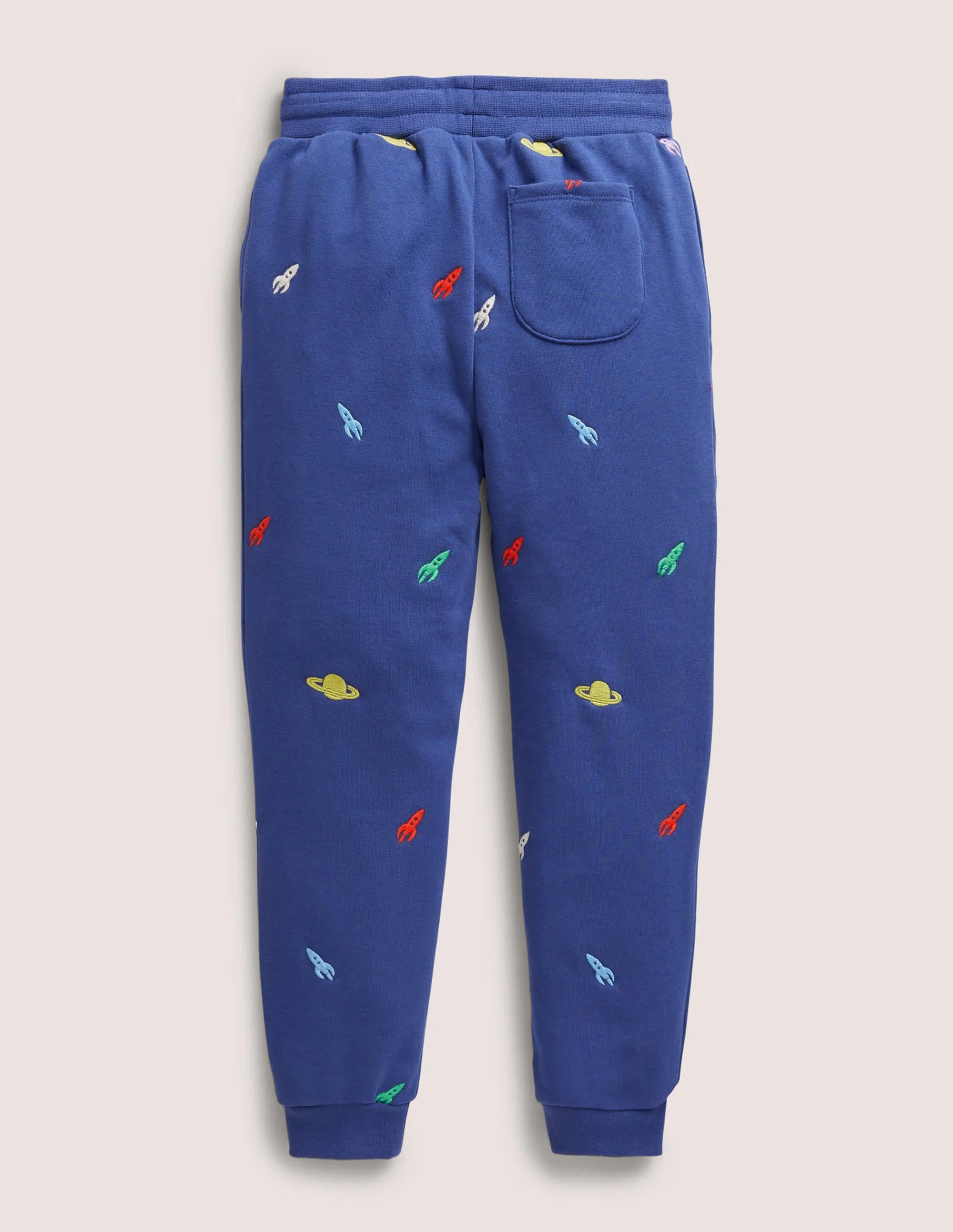 Embroidered Space Jogger-Indigo Space
