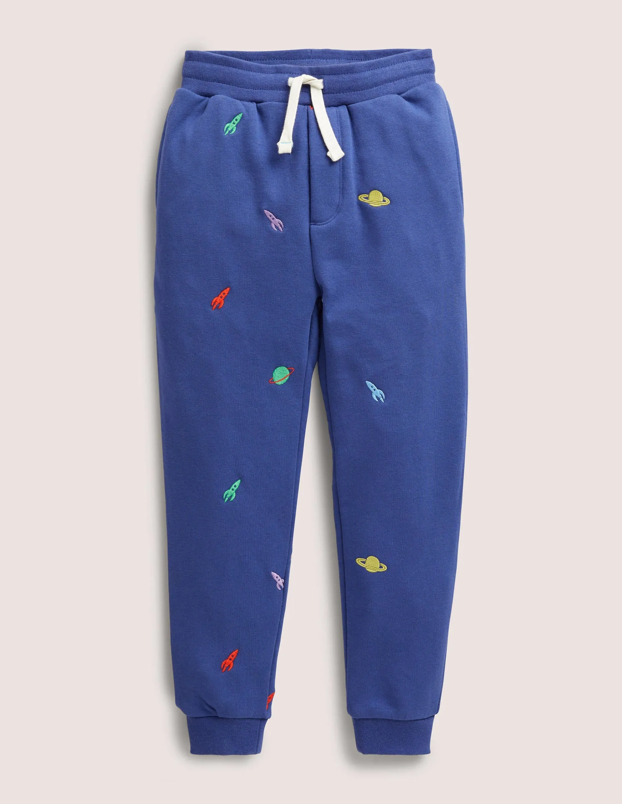 Embroidered Space Jogger-Indigo Space