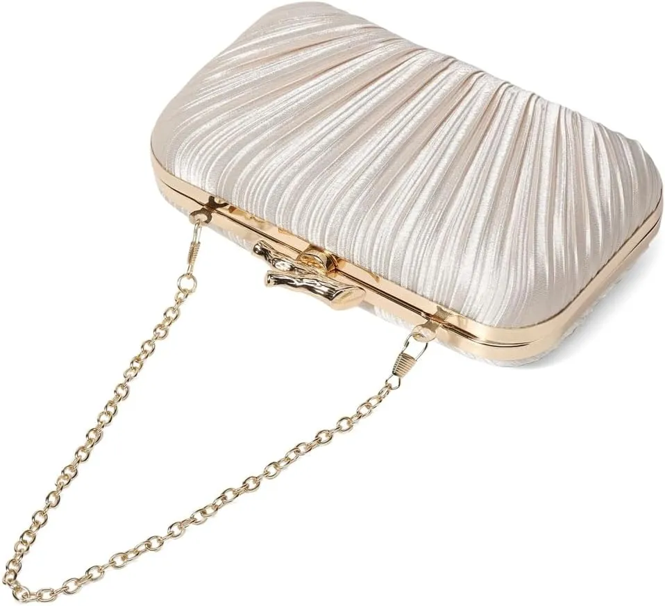 Evening Clutch Purses for Women Satin Evening Handbags Crossbody Clutch Purse Trendy Formal Wedding Party Prom Clutch