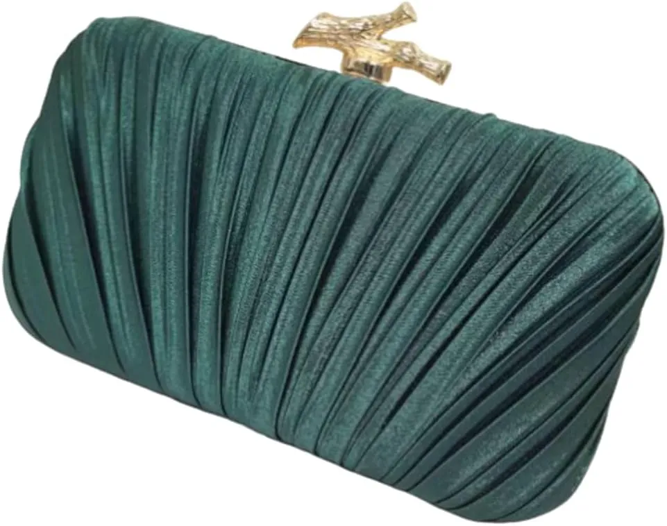 Evening Clutch Purses for Women Satin Evening Handbags Crossbody Clutch Purse Trendy Formal Wedding Party Prom Clutch