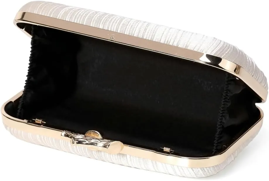 Evening Clutch Purses for Women Satin Evening Handbags Crossbody Clutch Purse Trendy Formal Wedding Party Prom Clutch