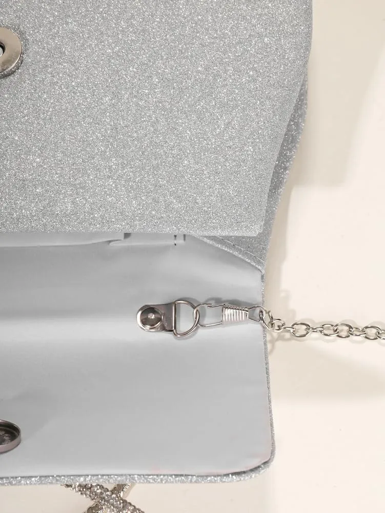 Evening Clutch Purses Women Sparkly Bow Evening Handbags Crossbody Clutch Purse Shoulder Bag Wedding Party Prom