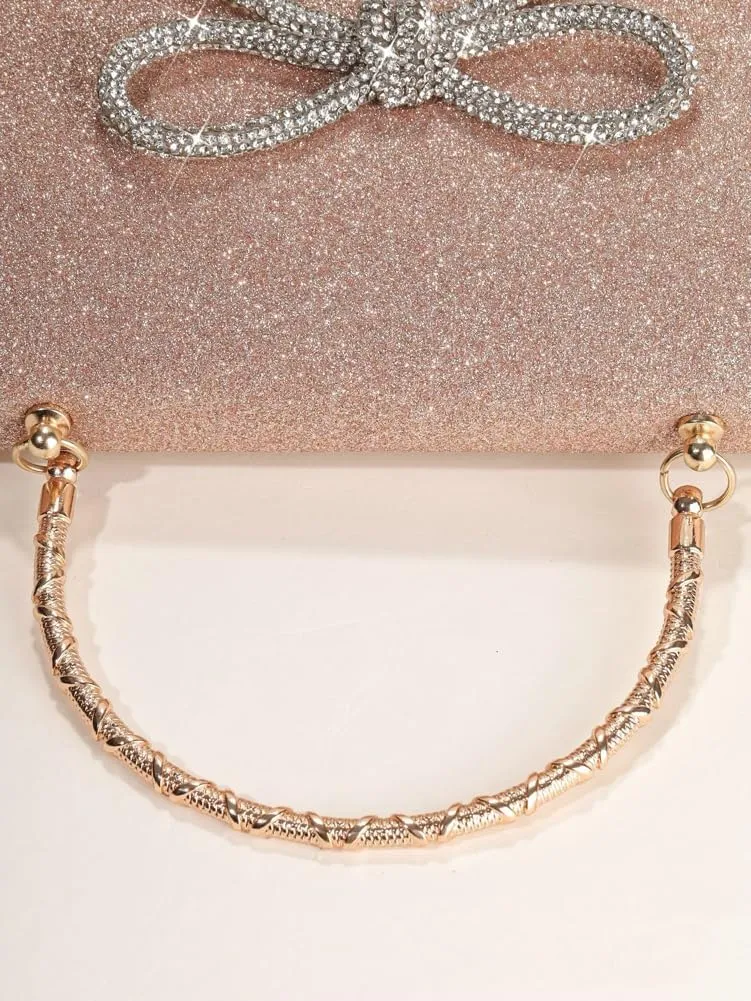 Evening Clutch Purses Women Sparkly Bow Evening Handbags Crossbody Clutch Purse Shoulder Bag Wedding Party Prom