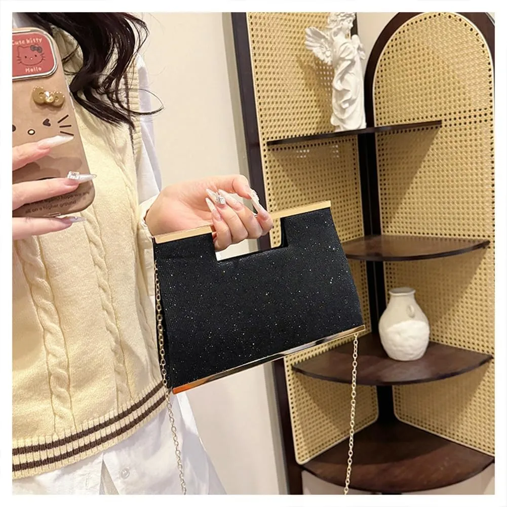 Evening Clutch Purses Women Sparkly Evening Handbags Crossbody Clutch Purse Trendy Shoulder Bag Wedding Party Prom