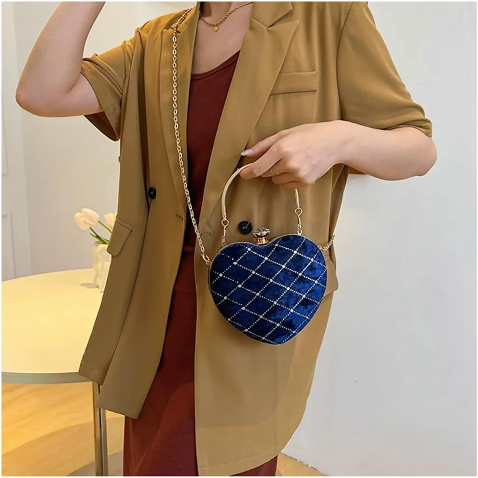 Evening Clutch Purses Women Sparkly Love Evening Handbags Crossbody Clutch Purse Trendy Shoulder Bag Wedding Prom Party