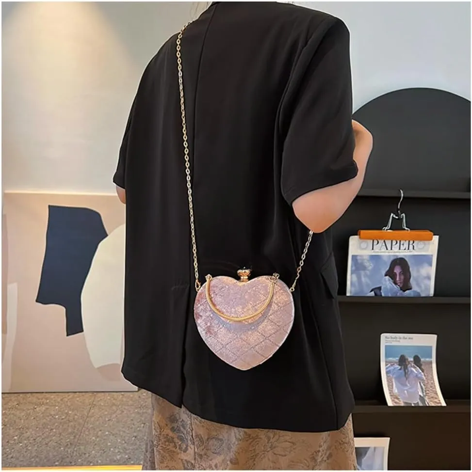 Evening Clutch Purses Women Sparkly Love Evening Handbags Crossbody Clutch Purse Trendy Shoulder Bag Wedding Prom Party