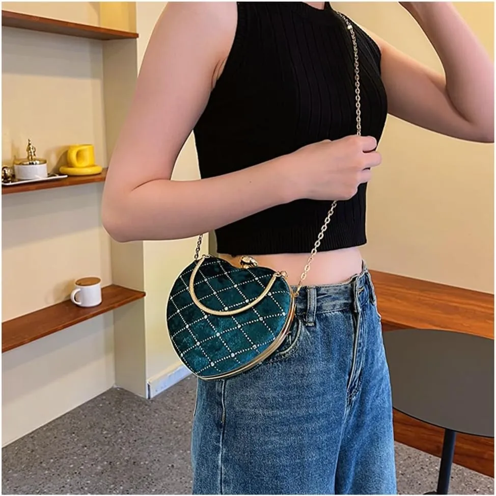 Evening Clutch Purses Women Sparkly Love Evening Handbags Crossbody Clutch Purse Trendy Shoulder Bag Wedding Prom Party
