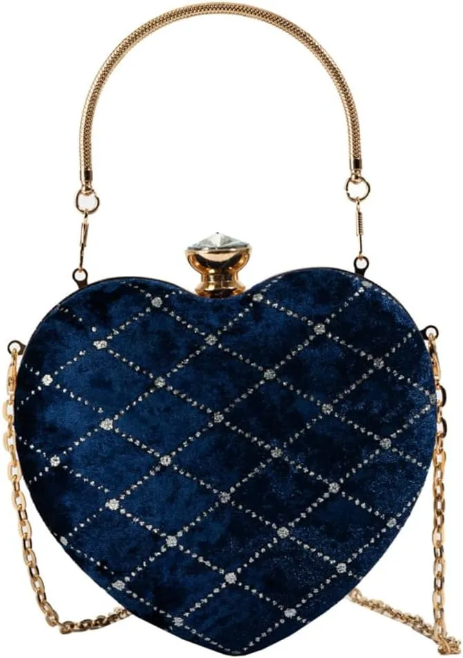 Evening Clutch Purses Women Sparkly Love Evening Handbags Crossbody Clutch Purse Trendy Shoulder Bag Wedding Prom Party