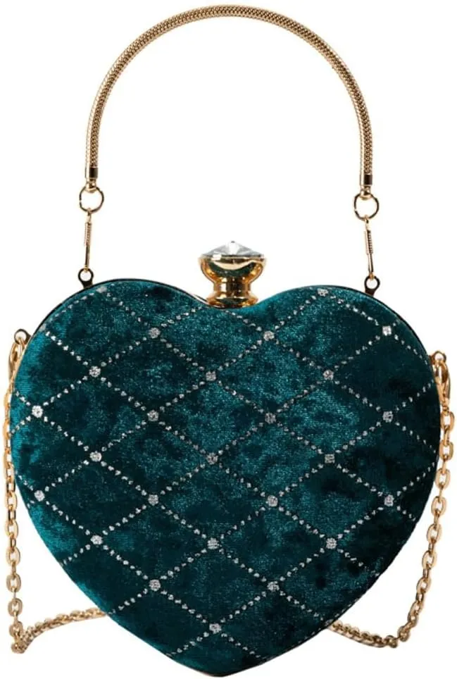 Evening Clutch Purses Women Sparkly Love Evening Handbags Crossbody Clutch Purse Trendy Shoulder Bag Wedding Prom Party