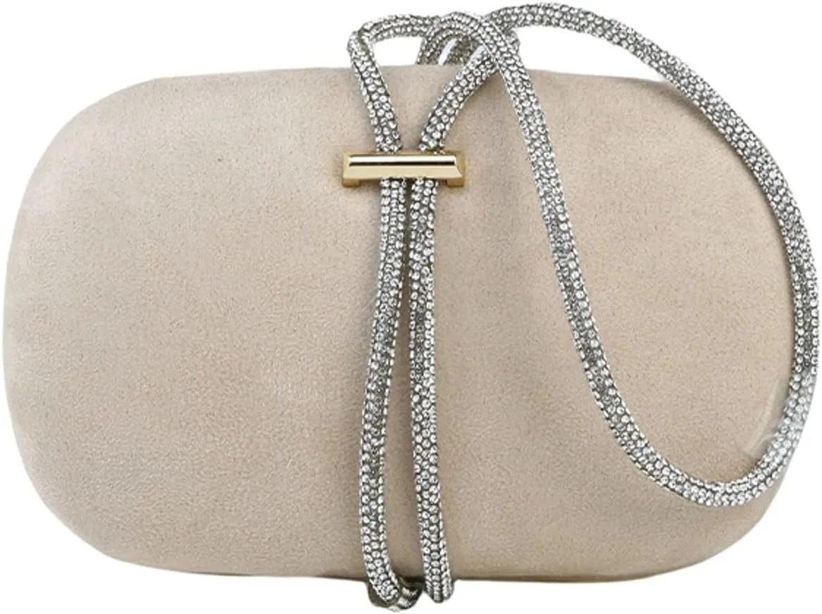 Evening Clutch Purses Women Suede Evening Handbags Crossbody Clutch Purse Trendy Shoulder Bag Wedding Party Prom
